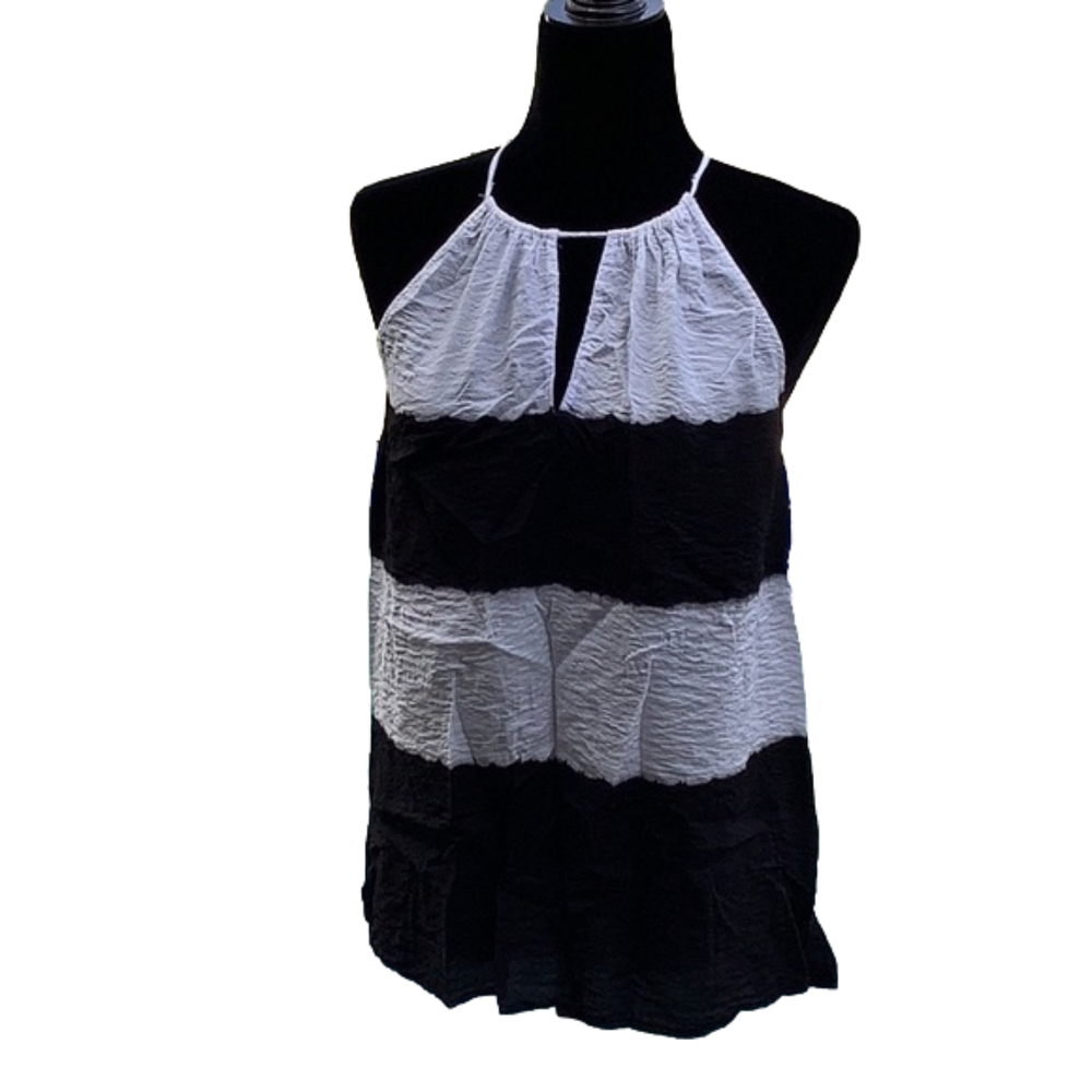 Womens Bailey/44 Black and White Halter Top Sz 0